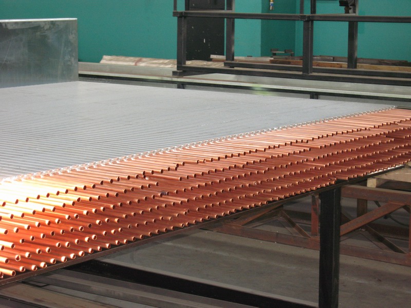 铜管铝翅片散热器芯组